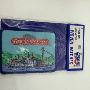 Vintage New General Jackson Showboat Woven Patch  Paddleboat Travel Souvenir TN